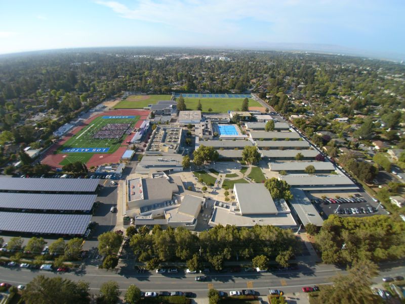 Aerial view of present day LAHS